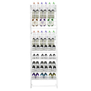 Scarpiera sospesa su porta in metallo 36 paia Nyana Home 172x58x18 cm Bianco