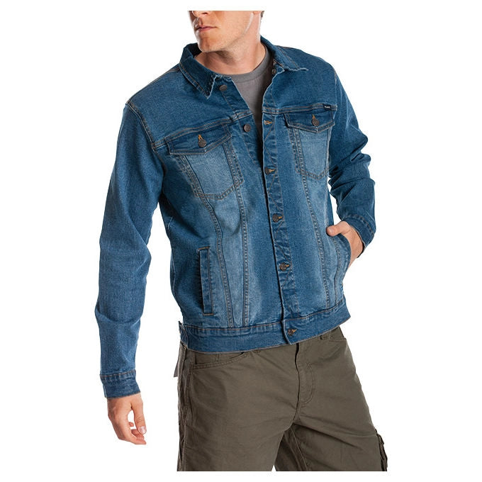 Rica Lewis 5430504 STANT Giubbotto Jeans Uomo Stretch FIBREFLEX Slim 4 Tasche colore Blu