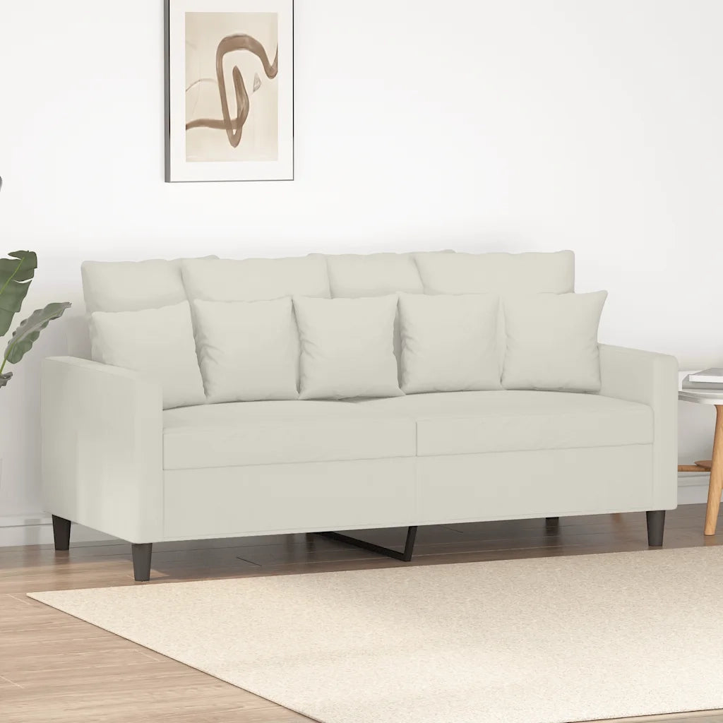Divano a 2 Posti crema 140 cm in Velluto 359311