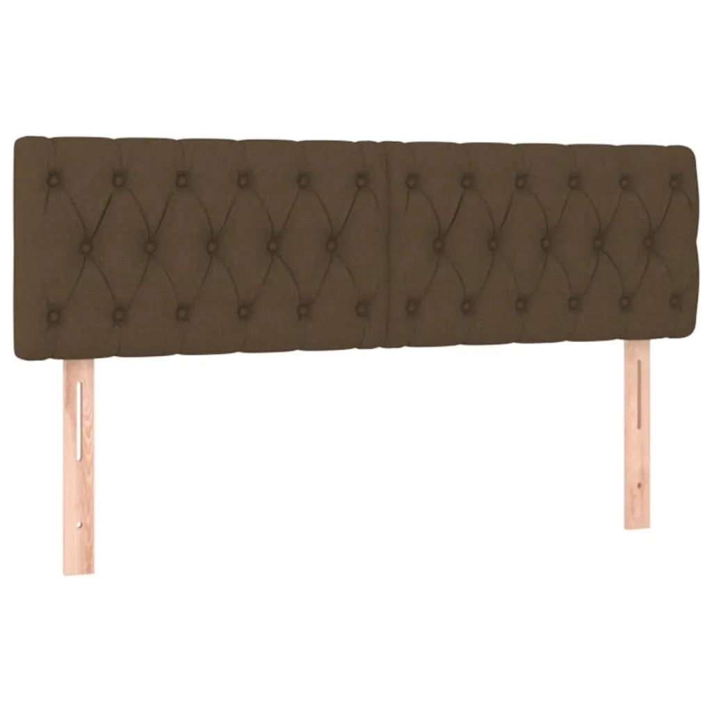 Testiera Marrone Scuro 160x7x78/88 cm in Tessuto 346357