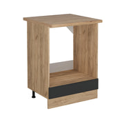 Mobile per forno da incasso R-Line Antracite rustico/Rovere dorato 60 cm, PL Rovere Vicco