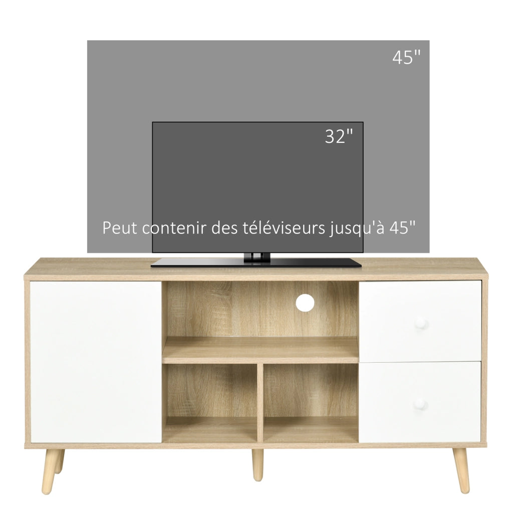 Mobile TV per televisori fino a 45 pollici ¨C Minimal ¨C legno massello stile scandinavo 120x30x60 cm
