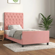 Giroletto con Testiera Rosa 80x200 cm in Velluto cod mxl 63597