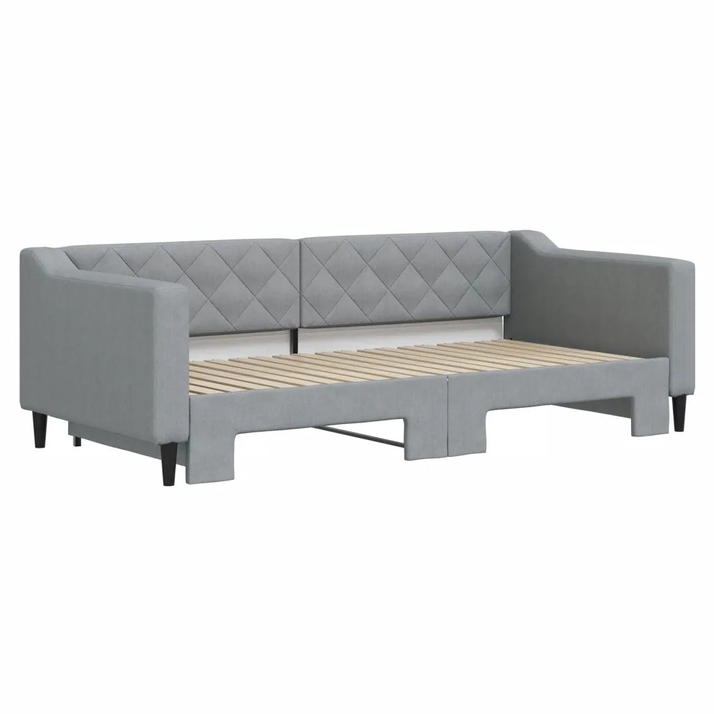 Divano Letto con Letto Estraibile-Sofa Letto-Daybed Grigio Chiaro 90x190 Tessuto 928460