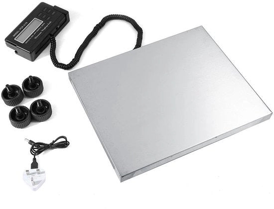 Ponderosità digitale da 300kg in ABS - Display LCD - Ponderale per pacchi - Nero