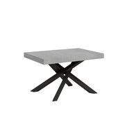 Tavolo allungabile 90x140/244 cm Volantis telaio Antracite - Cemento