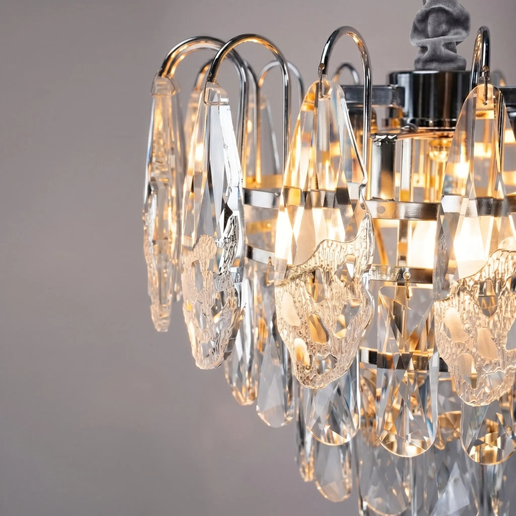Lampada A Sospensione In Cristallo Swe077-cp 30cm Chrome