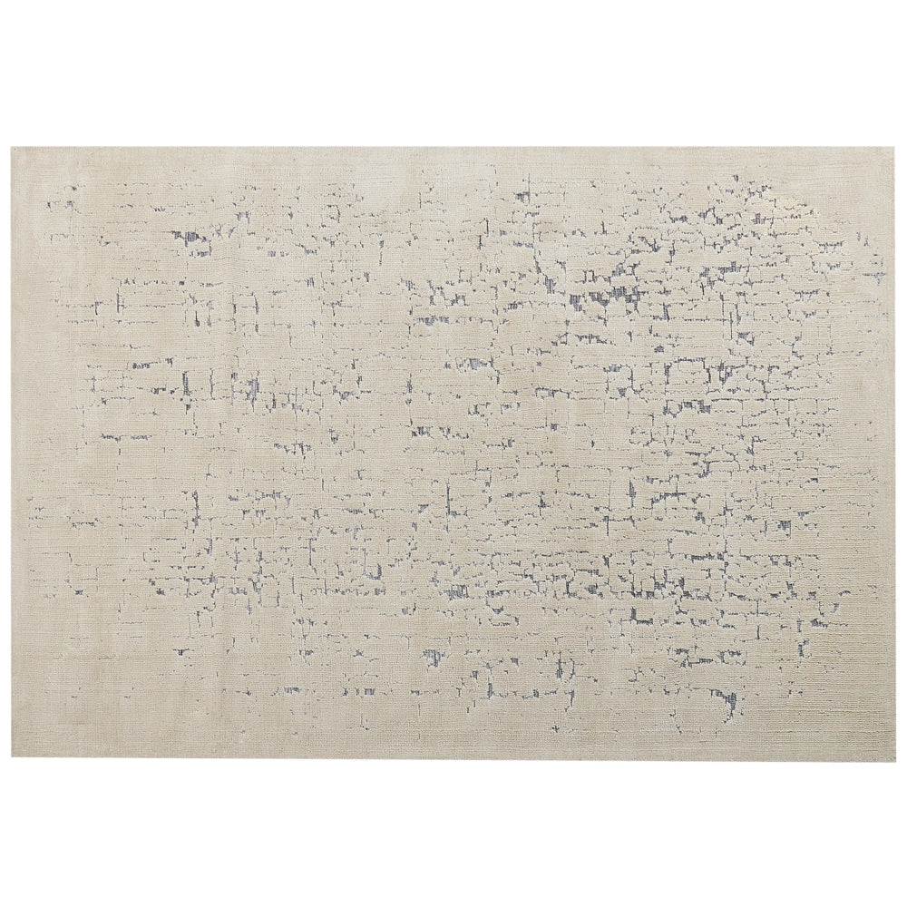 Tappeto per aree Panna Beige Poliestere 160 x 230 cm Motivo effetto invecchiato Tinta unita Tappeto da salotto moderno e minimalista