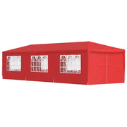 Tenda Party-Tenda da festa 900 x 300 x 255 cm Rosso PE e Acciaio