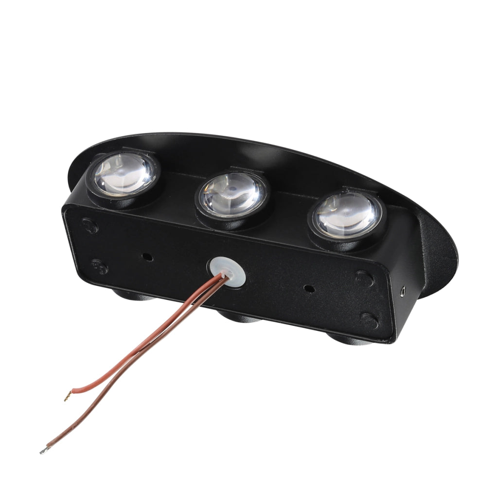 Applique esterno ellisse LED 6W 3000K su/giù IP54 nero