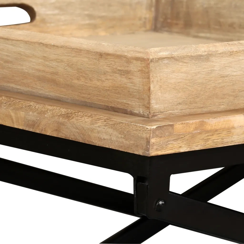 Tavolino da CaffÃ¨ in Legno Massello di Mango 110x55x42 cm  cod mxl 29763