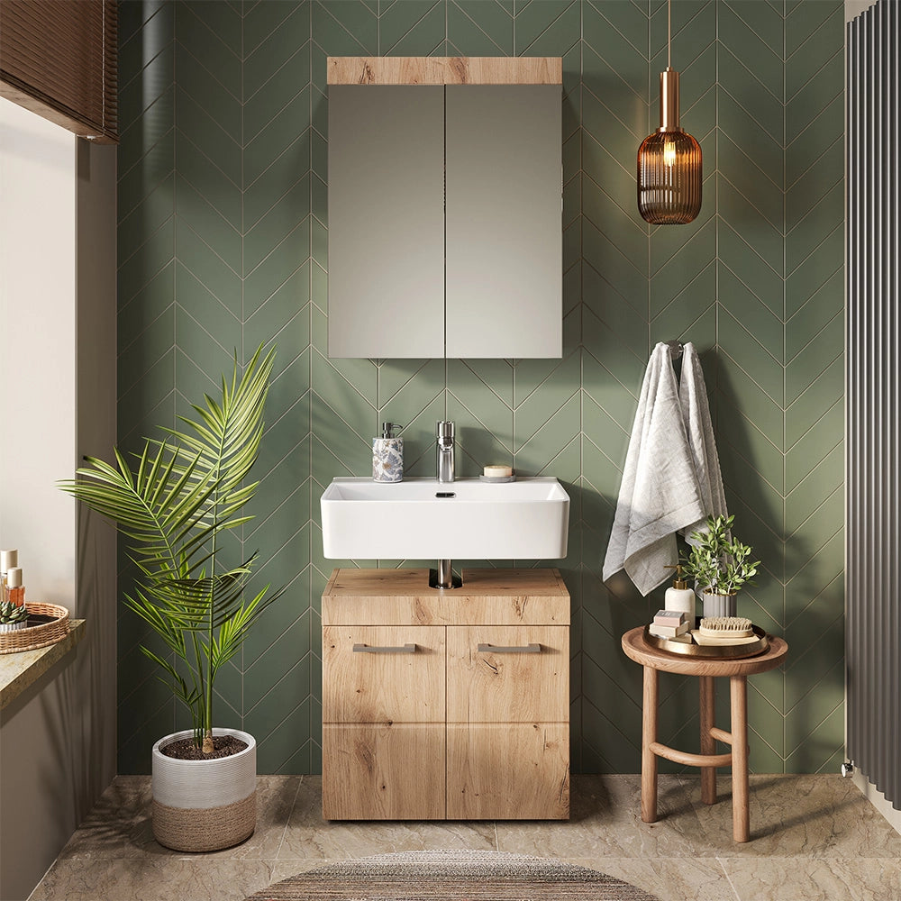 Set mobili bagno Luna Quercia Wotan 2 parti Vicco
