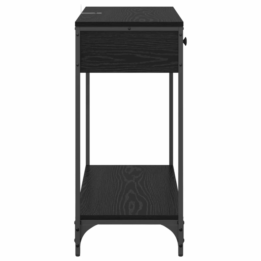 Tavolo consolle Rovere Nero 75 x 34,5 x 75 cm Legno multistrato