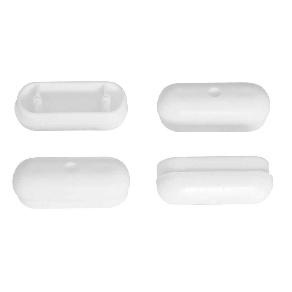 Paracolpi wc ad incastro rettangolari 48x18 mm in plastica 4 pezzi