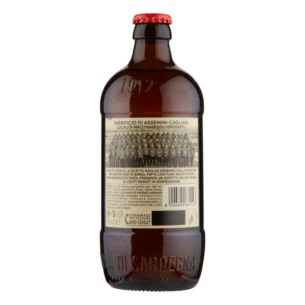 Ichnusa birra non filtrata 15 bottiglie da 50 cl