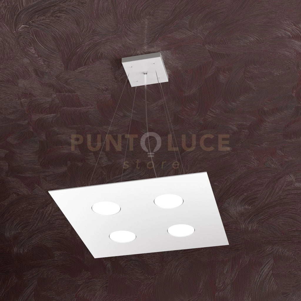 AREA SOSPENSIONE 4+2 LUCI BIEMISSIONE QUADRA BIANCO 1127-S4+2-BI