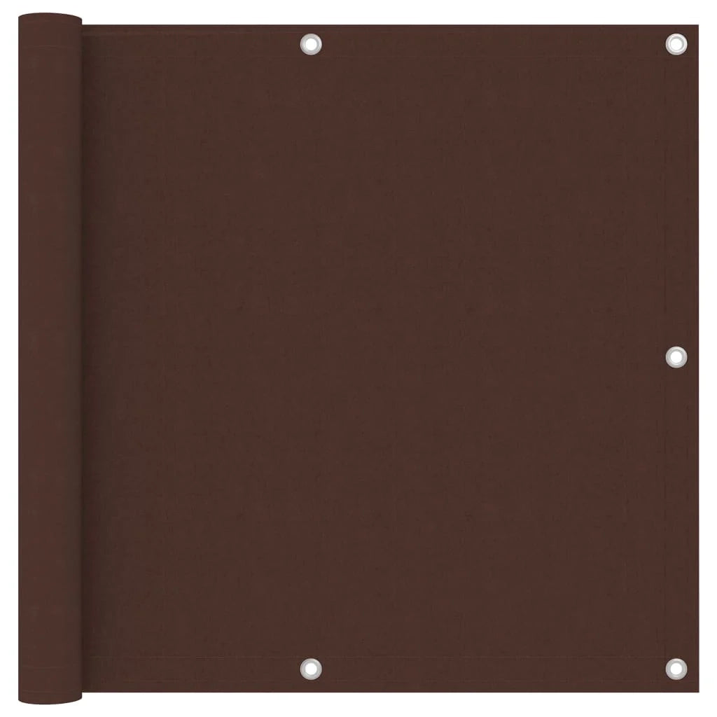 Schermo per balcone schermo per la privacy 90 x 600 cm tessuto Oxford marrone 02_0010246