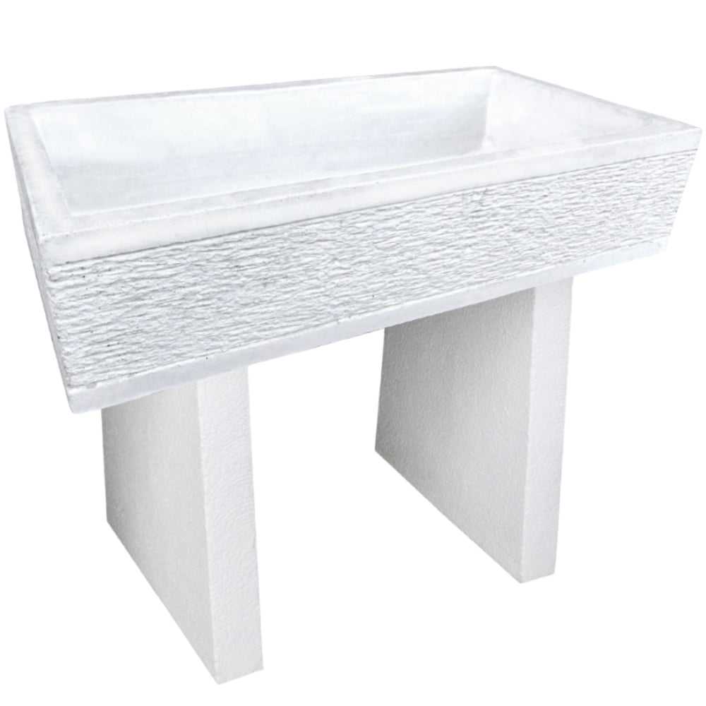 Pilozza serie grecale cemento calcestruzzo l.70 x p.35 x h.16 cm con piedi