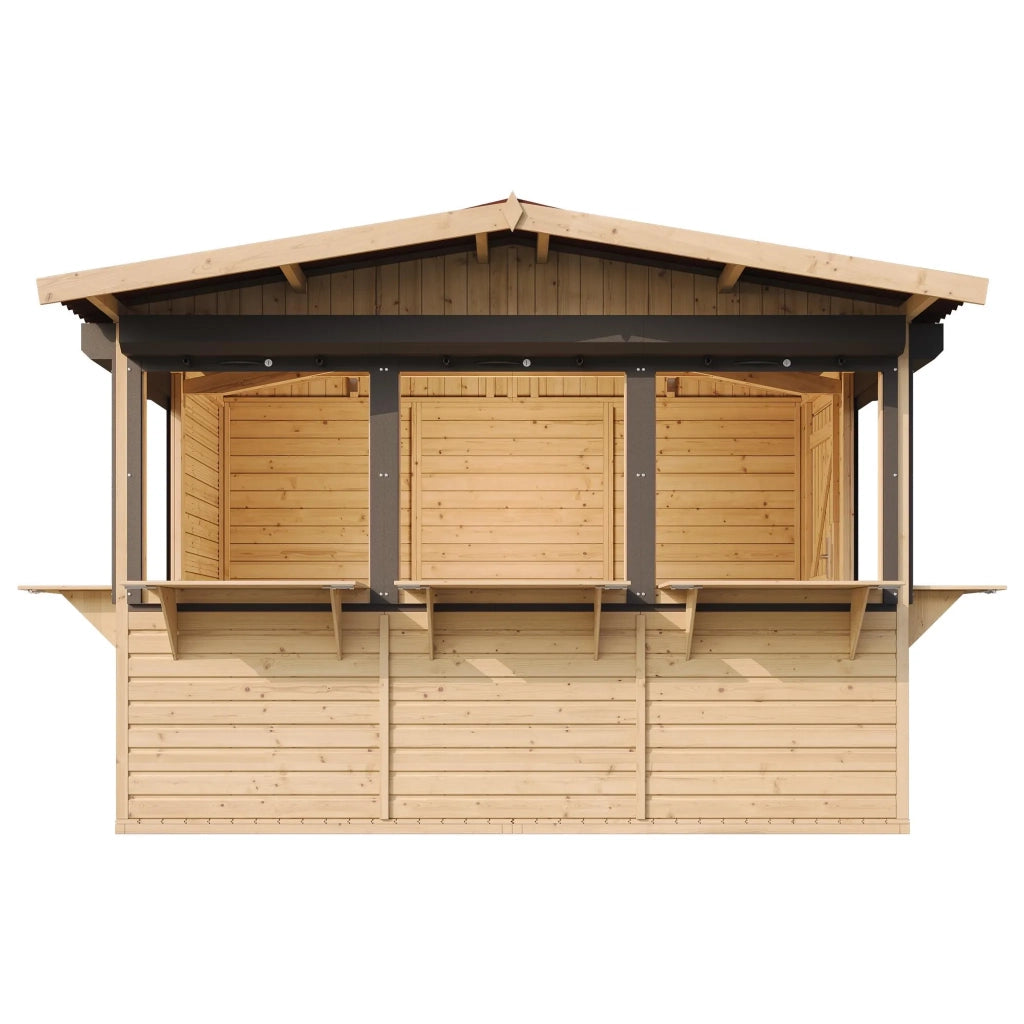 Chiosco in legno da giardino - 263 x 336 cm / 6 m²  - TIMBELA M150BZ