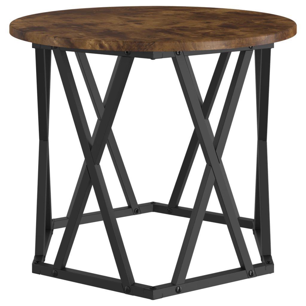 Tavolini Impilabili 2 pz Legno Fumoso