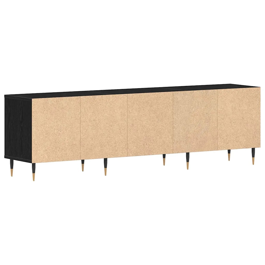 Mobile TV Rovere Nero 150 x 30 x 44,5 cm Legno multistrato 862876