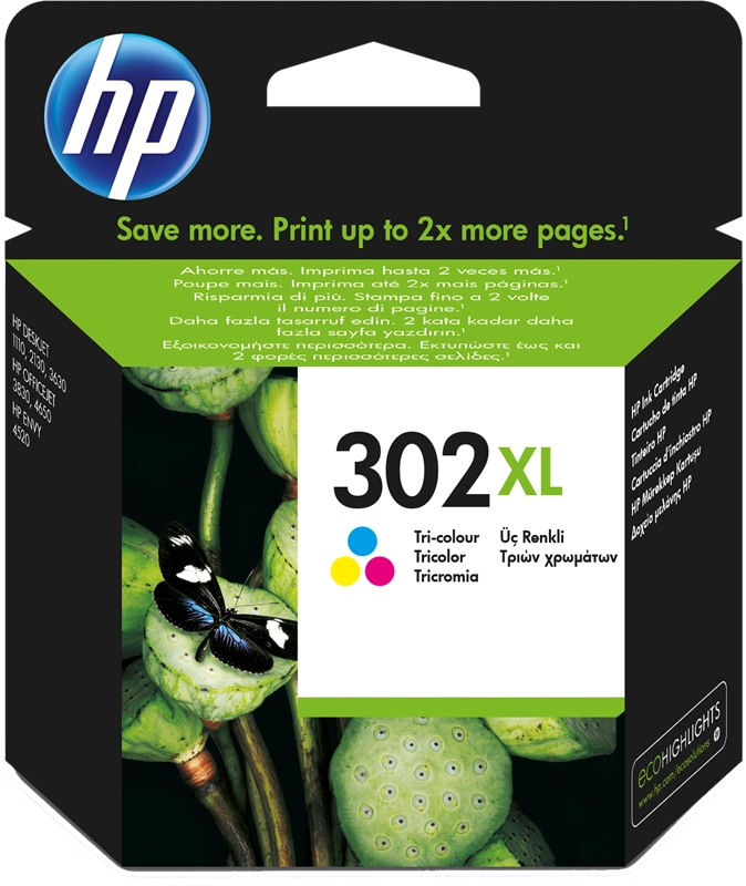 HP Cartuccia originale inchiostro tricromia ad alta capacità 302XL