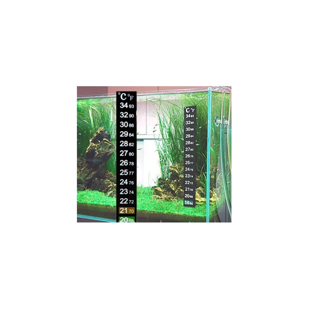 Trade Shop - 2x Termometro Di Precisione Adesivo Vetro Acquario Marino Dolce Acqua Terrario -