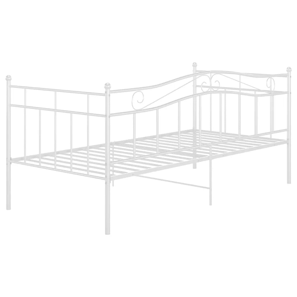 Telaio Divano Letto-Struttura Sofa Letto Bianco in Metallo 90x200 cm 972348