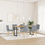 Sedie da Pranzo 6 pz Grigio Chiaro in Tessuto 3315663