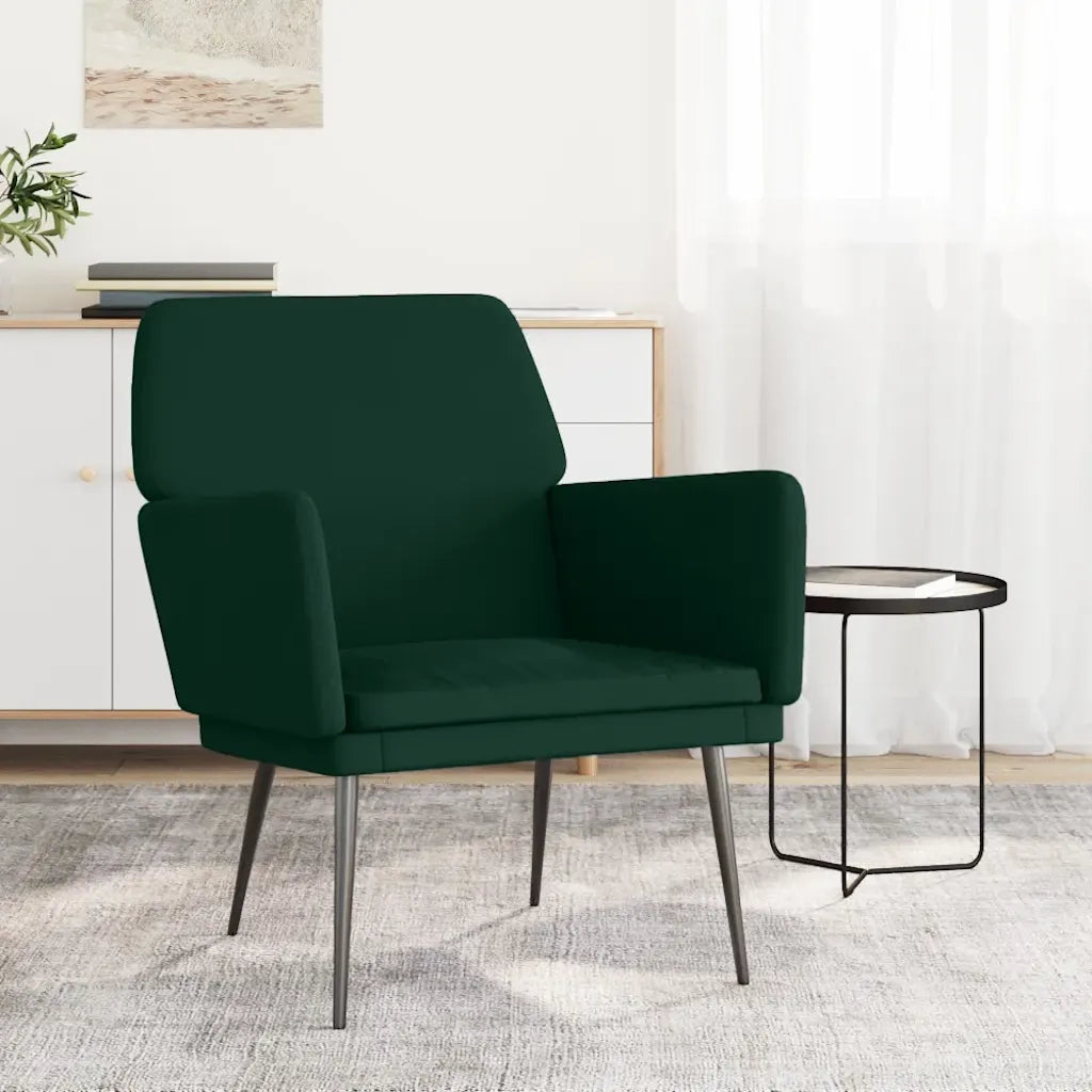 Poltrona Verde Scuro 62x79x79 cm Velluto 351374