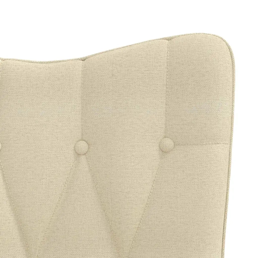Divano Sedia-Poltrona Relax con Poggiapiedi Crema in Tessuto 513043