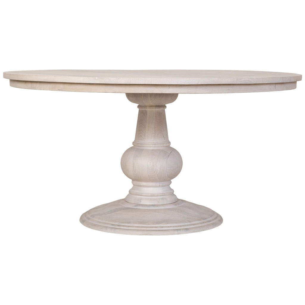 Tavolo da pranzo in legno bianco 150x150x76h cm