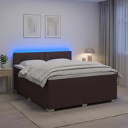 Letto box spring con materasso Marrone Scuro 160 x 200 cm 3452715