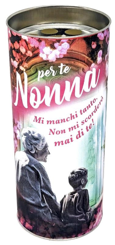 SET 6 CERI VOTIVI NONNA 58X13 CM CONTENITORE IN CARTA