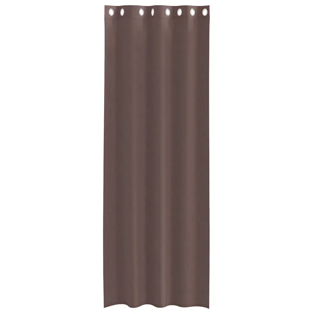 Tende in Voile con Occhielli 2 pz Marrone 140x300 cm 4102070