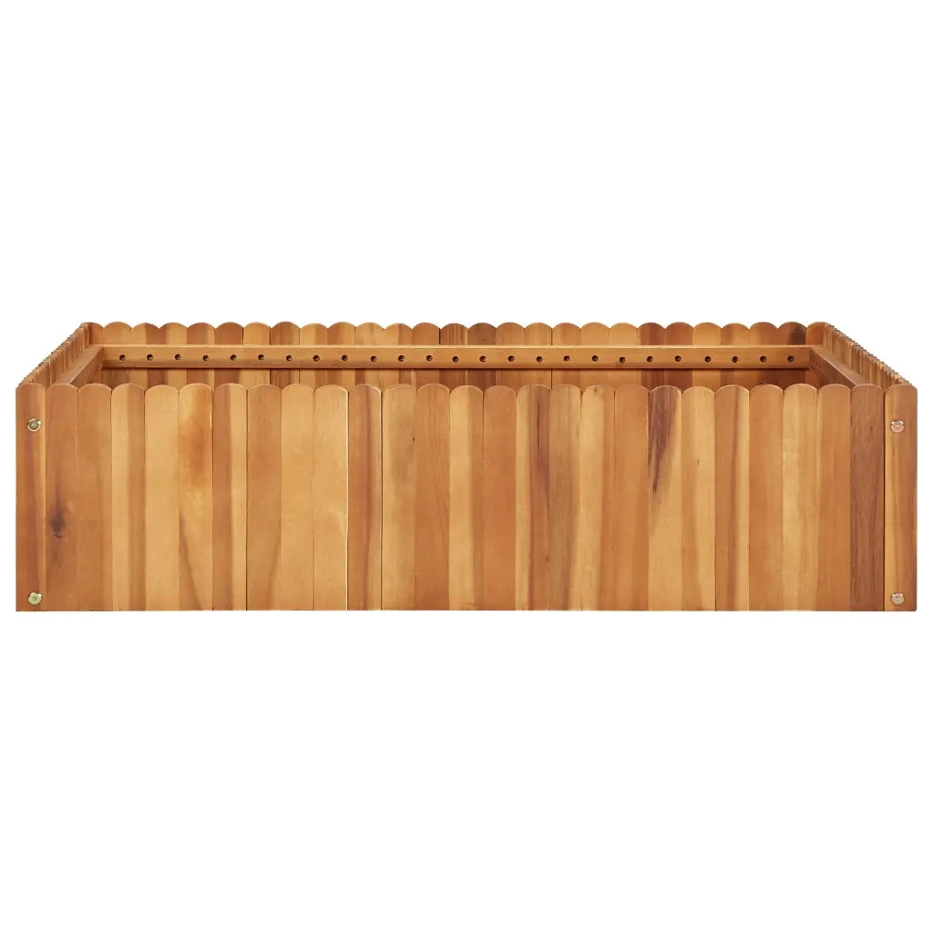 Letto Rialzato da Giardino-Fioriera da Giardino 100x100x25 cm in Massello di Acacia