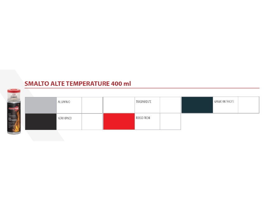 SMALTO SPRAY ALTE TEMPERATURE 400 ml - Trasparente - 6 pezzi- AMBROSOL