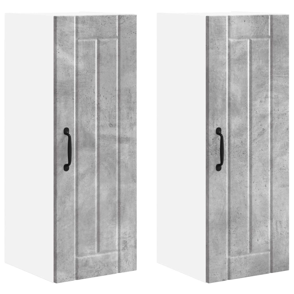 Armadietto a muro LUCCA 2 pcs Grigio Cemento 30 x 31 x 80 cm