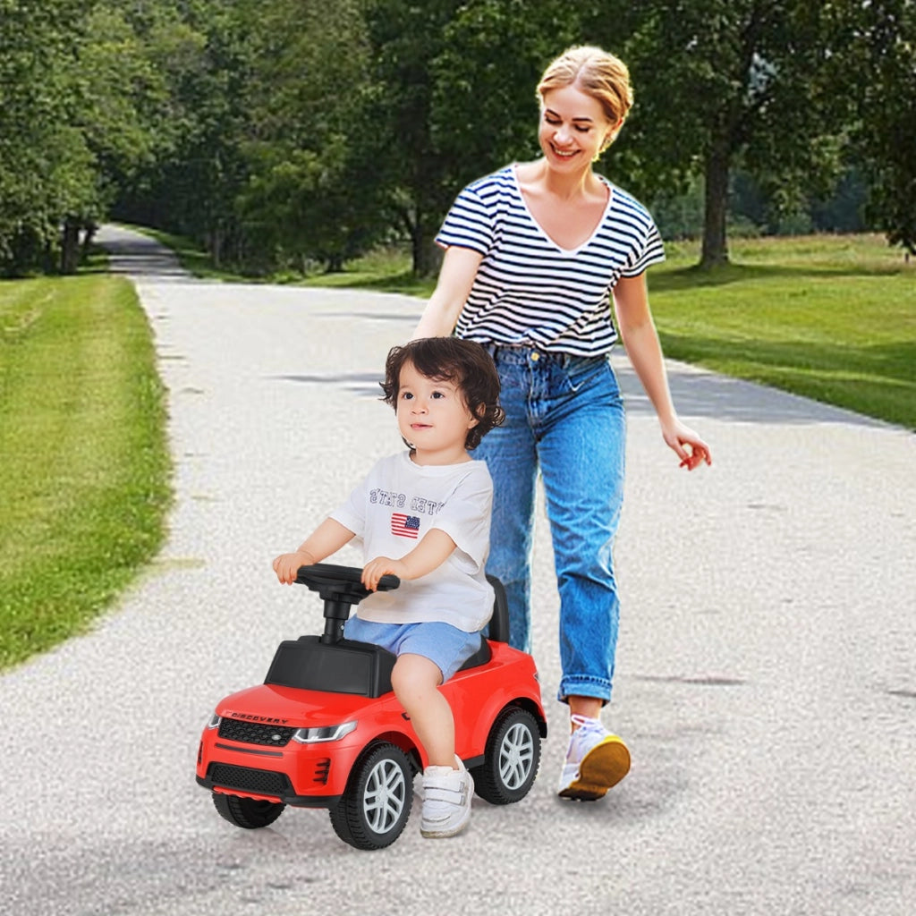 Macchina a spinta per bambini giocattolo a pedale per bambini con clacson-Suoni del motore e spazio di archiviazione sotto sedile Rosso