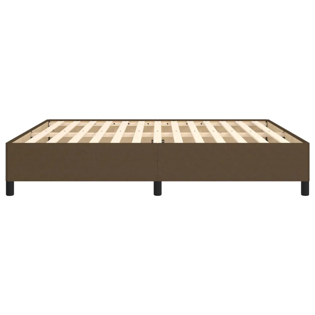 Giroletto senza Materasso Marrone Scuro 160x200 cm Tessuto 347077