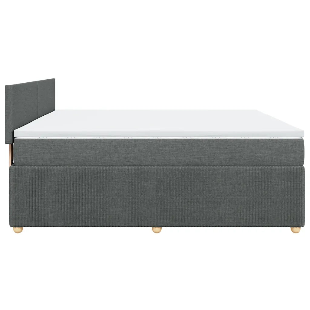 Giroletto a Molle con Materasso Grigio Scuro 180x200 cm Tessuto 3287529