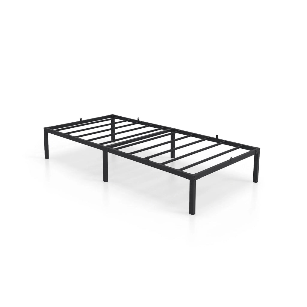 Struttura Letto Pieghevole in Metallo Rete a Doghe 90x190 cm Nero Letto per Ospiti 6 Gambe 10 Doghe
