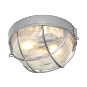 Plafoniera esterna argento E27 60W IP44 Marina Hinkley