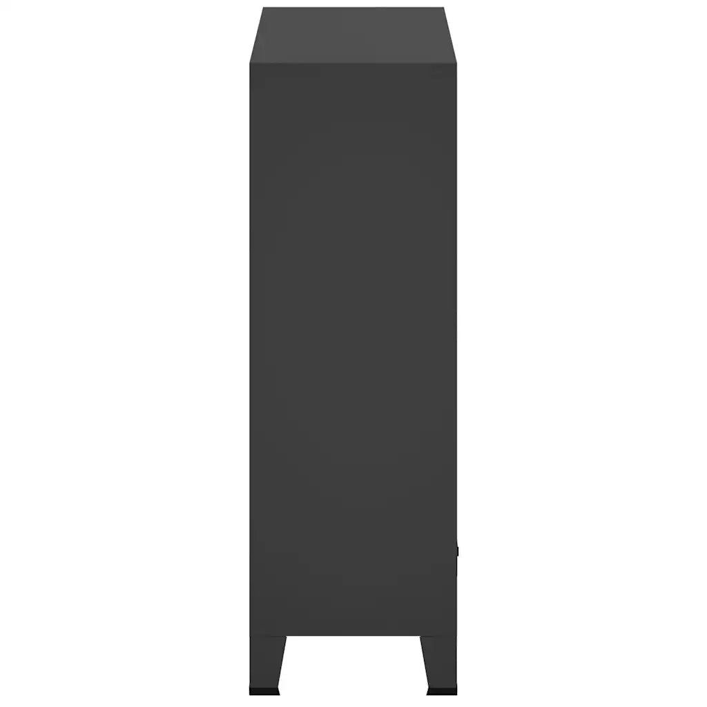Armadio in Metallo in Stile Industriale 67x35x107 cm Nero CFW8201928