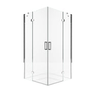 Box Doccia Angolare 100x100 cm 2 Ante Battenti in Cristallo Trasparente 8mm H195 Bonussi Ilenia
