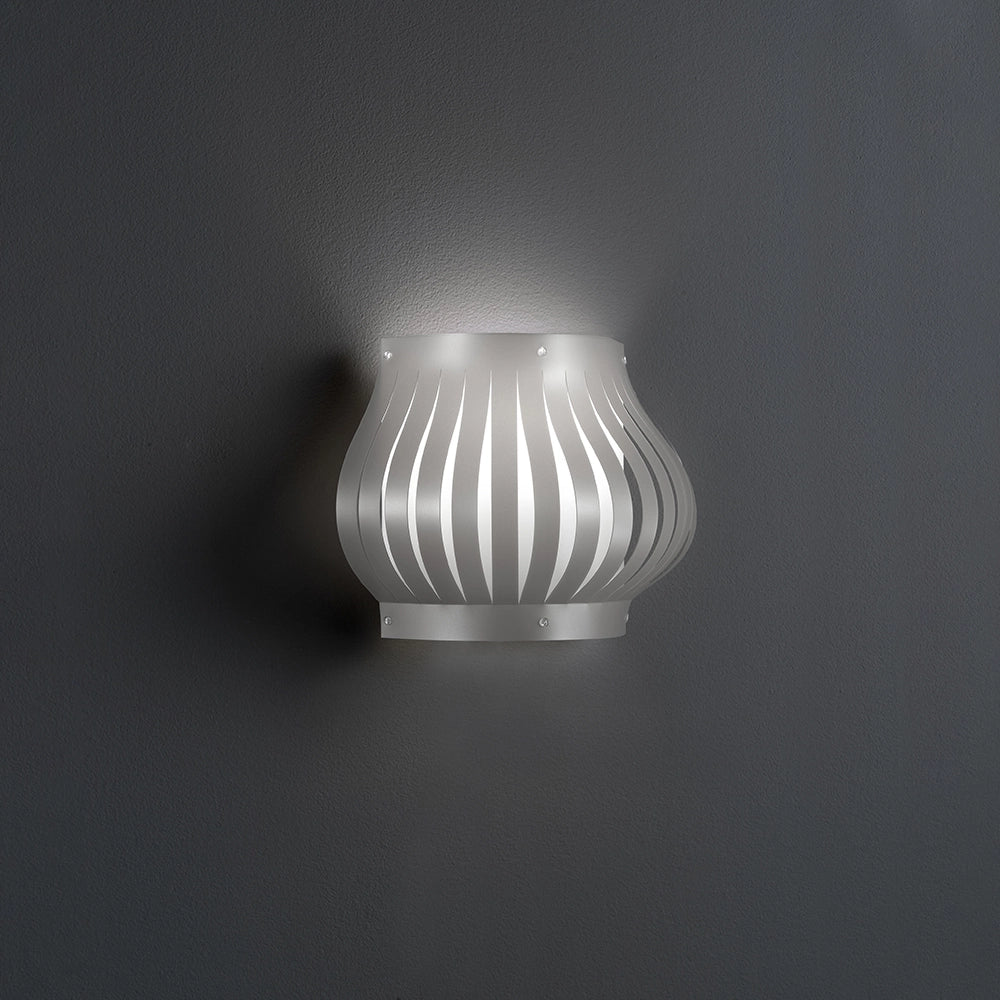 Applique Balcony Helios 1 Luce In Polilux Silver Con Cavo Made In Italy