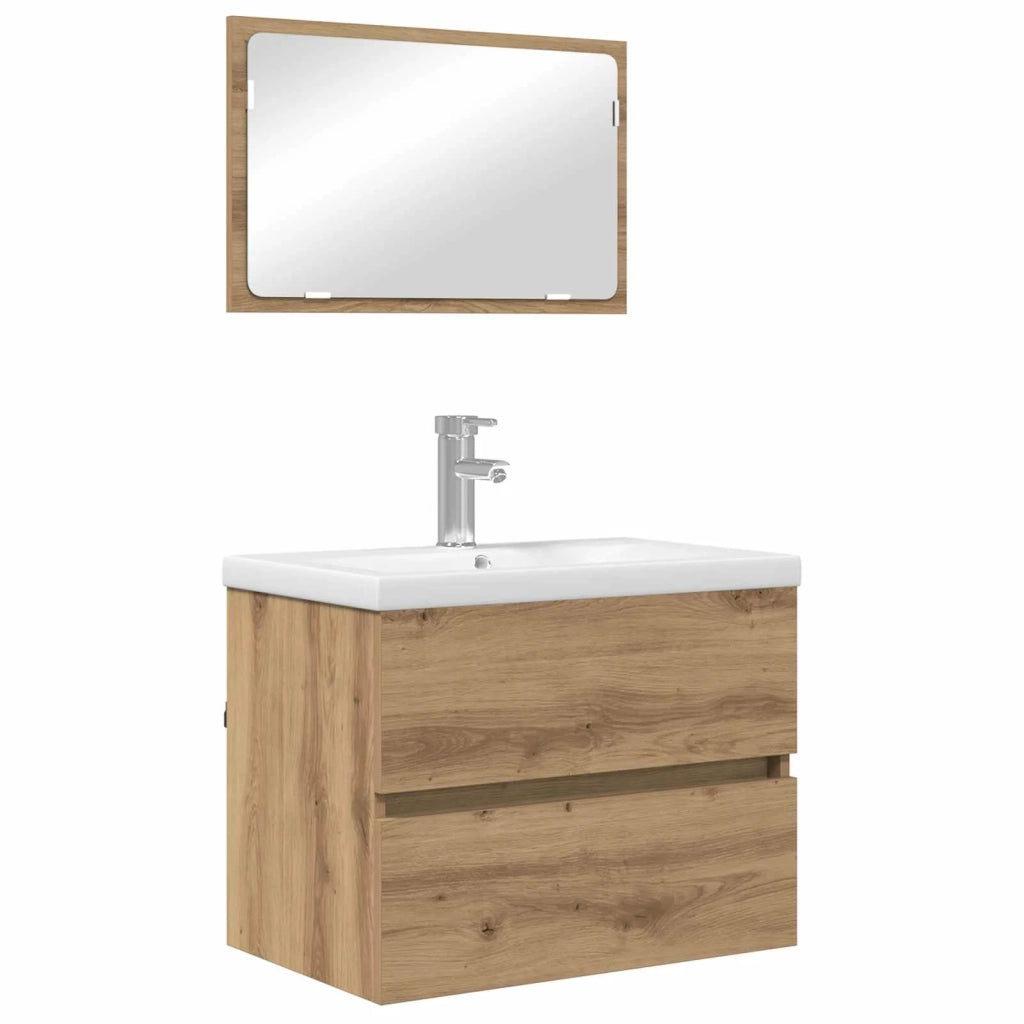 Set di mobili per il bagno 3 pcs Rovere artigianale