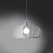 Sospensione Moderna Space Collection Polilux ® Trasparente Metallo Cromo E27