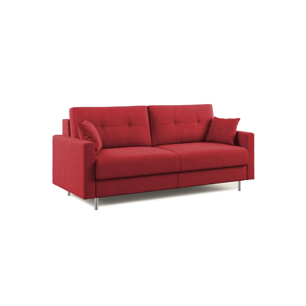 Megan Divano letto matrimoniale in microfibra smacchiabile T11 168 cm (mat. 120x197) rosso