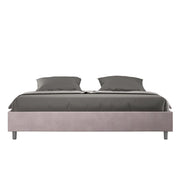 Letto Matrimoniale Extra Large Sommier 190x210 cm con Rete e Contenitore Azelia Glicine
